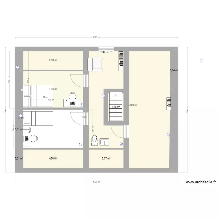 grenier filles option a. Plan de 