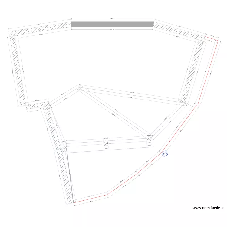 RDC grange &eacute;tat des lieux. Plan de 