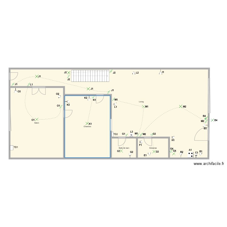 maison rez de chaussee v2 bis. Plan de 0 pièce et 0 m2