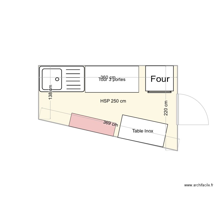 Office Hôtel de la Cloche. Plan de 1 pièce et 6 m2