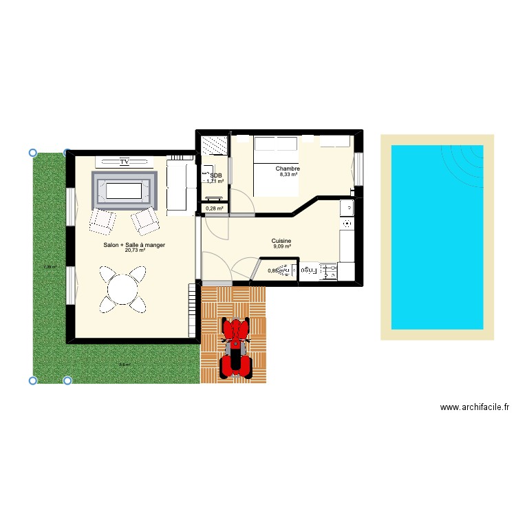 Archi. Plan de 6 pièces et 41 m2