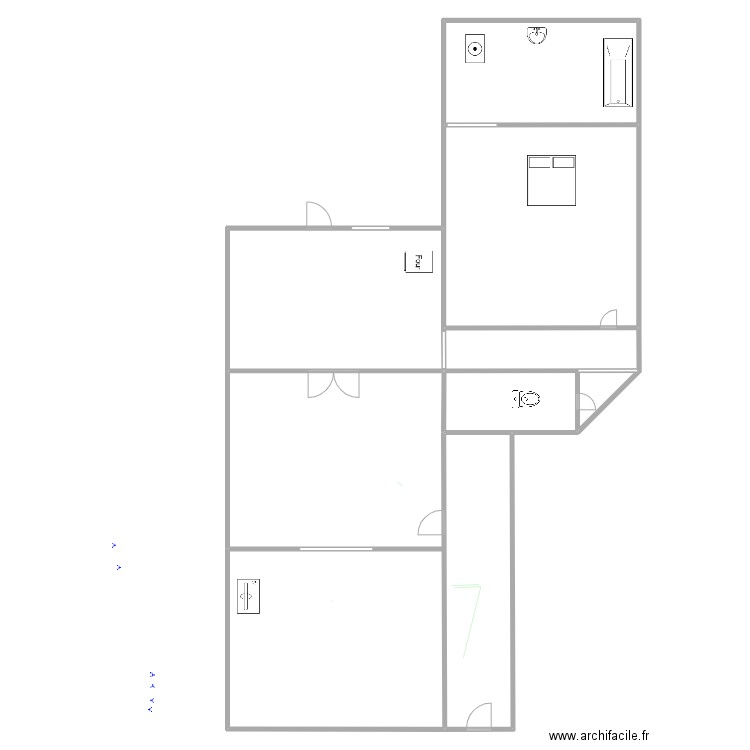 Larba. Plan de 6 pièces et 451 m2