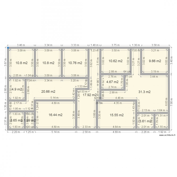 PLAN B REZ DE CHAUSSEE . Plan de 0 pièce et 0 m2