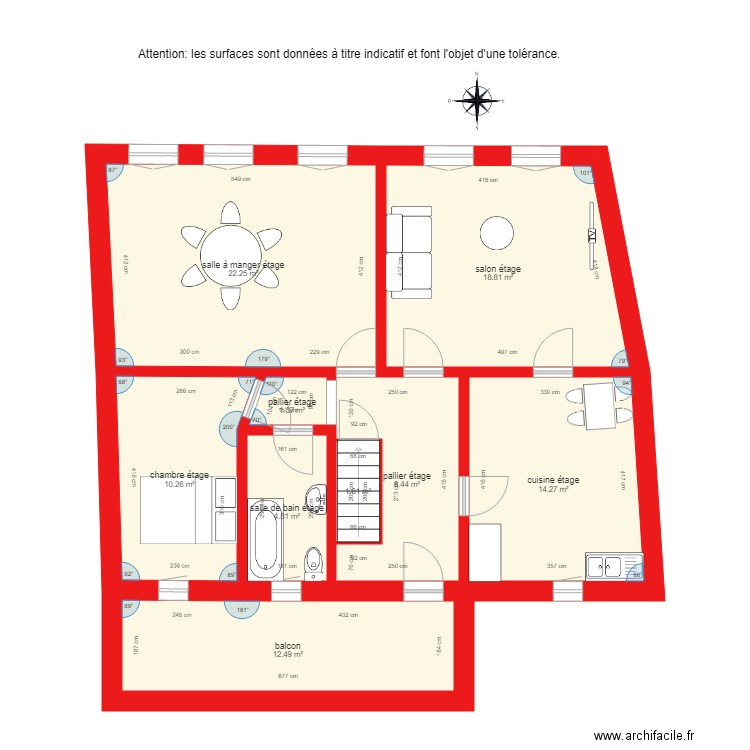 BI 2571 étage côté. Plan de 0 pièce et 0 m2