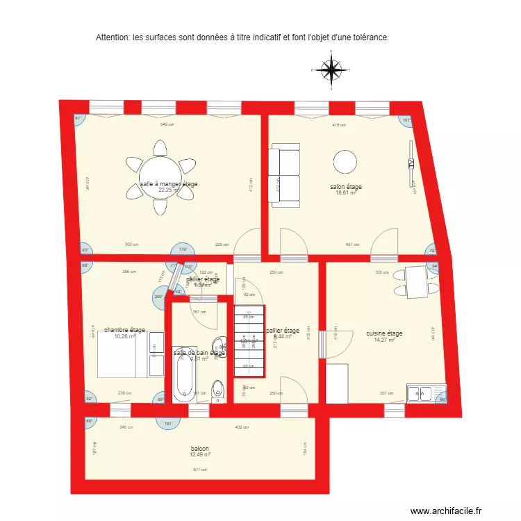 BI 2571 &eacute;tage c&ocirc;t&eacute;. Plan de 