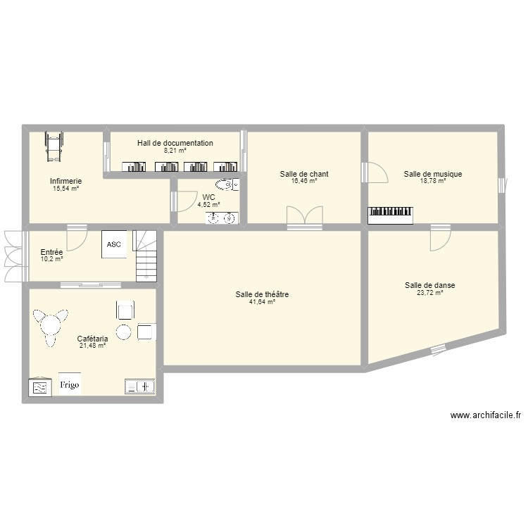 Au QG des Beaux Arts 1. Plan de 9 pièces et 161 m2