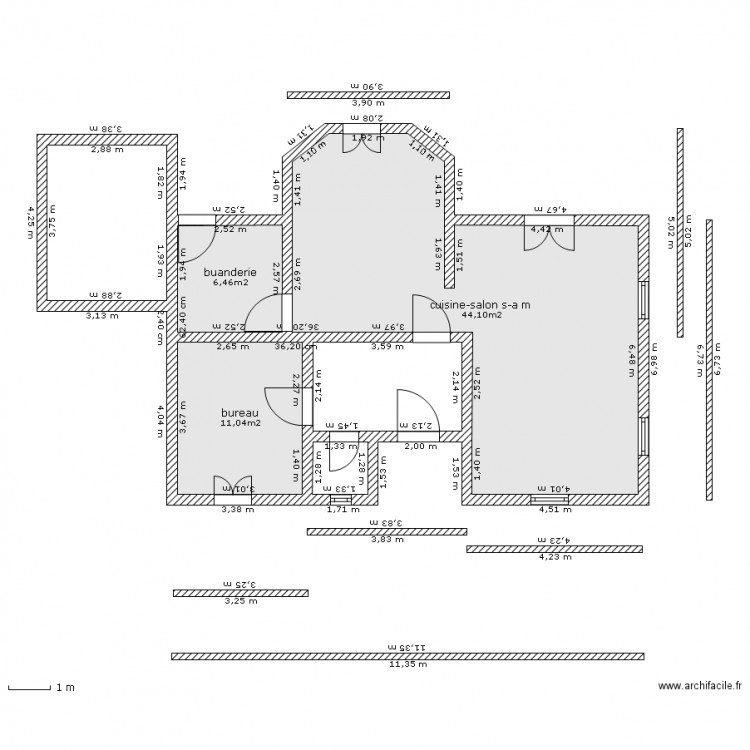 1er escive. Plan de 0 pièce et 0 m2