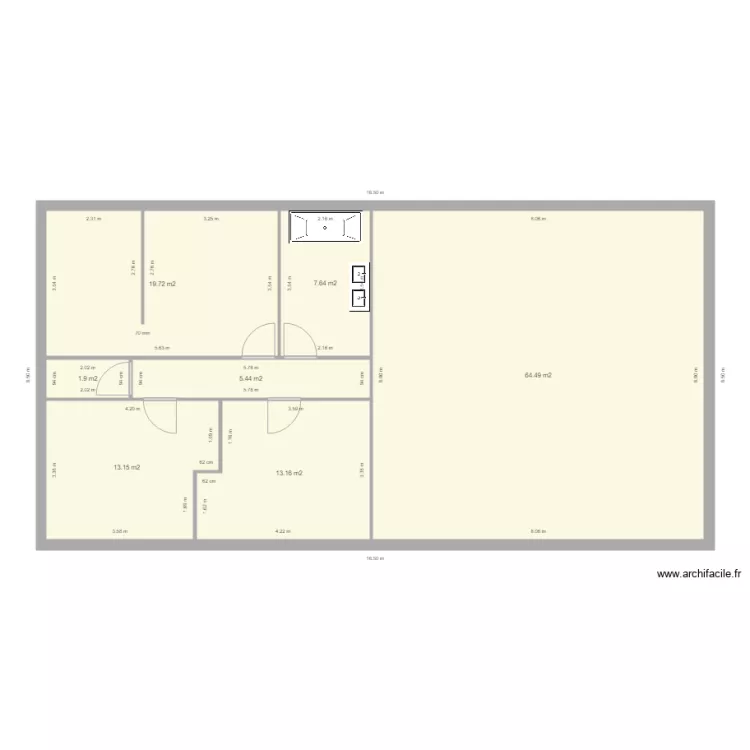 maison 120m2. Plan de 