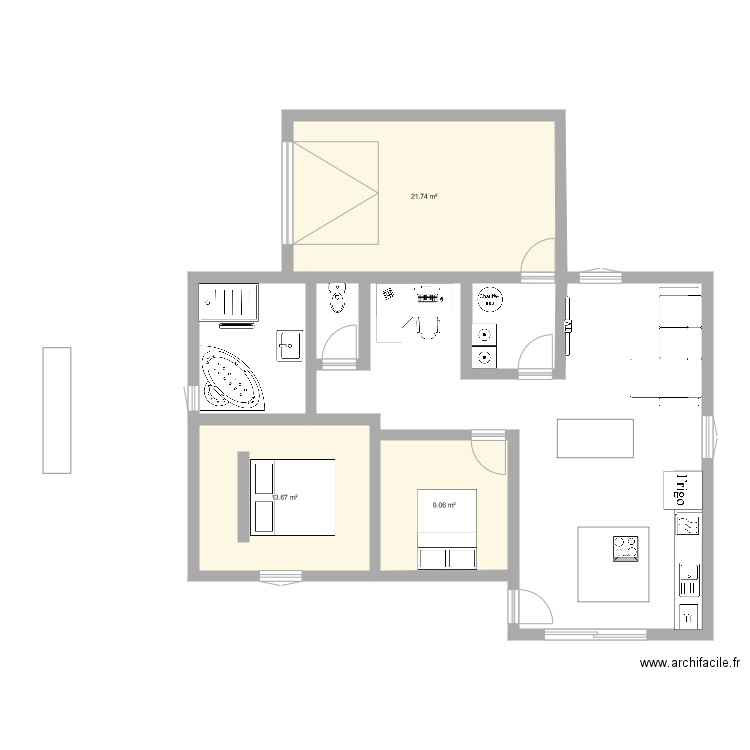 Maison PP v3. Plan de 0 pièce et 0 m2