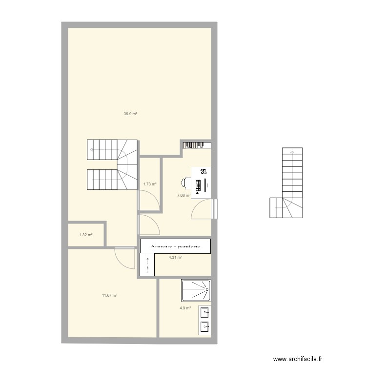 bureau. Plan de 0 pièce et 0 m2