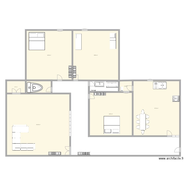 Maison Sweet Home 3d. Plan de 0 pièce et 0 m2