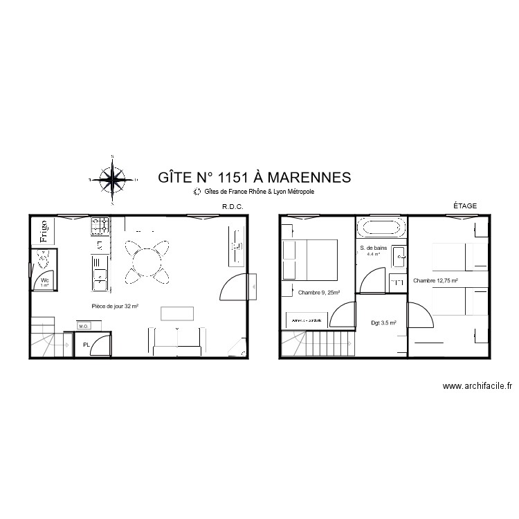 GITE NO 1151 A MARENNES. Plan de 0 pièce et 0 m2