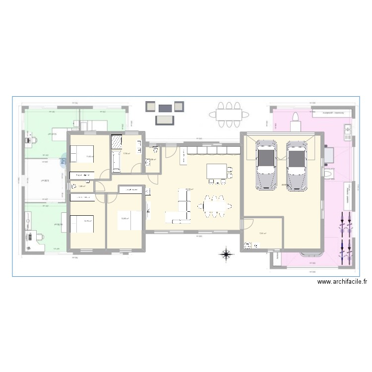 Espeillac. Plan de 9 pièces et 160 m2