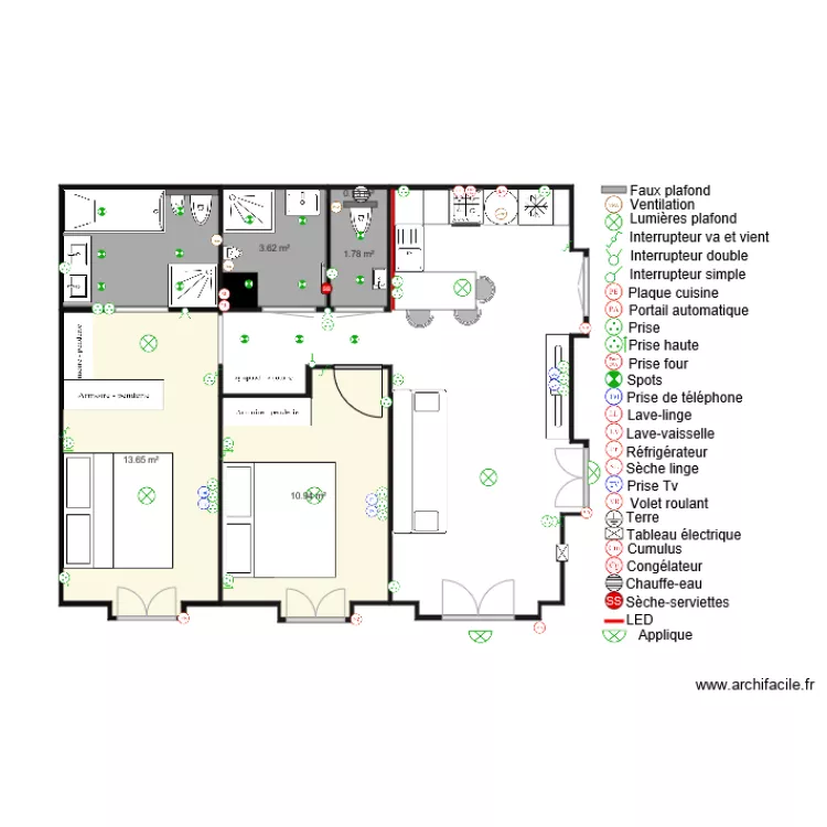 villa madeleine RdC Plan électricité partie 3. Plan de villa madeleine RdC Plan électricité partie 3. Plan de