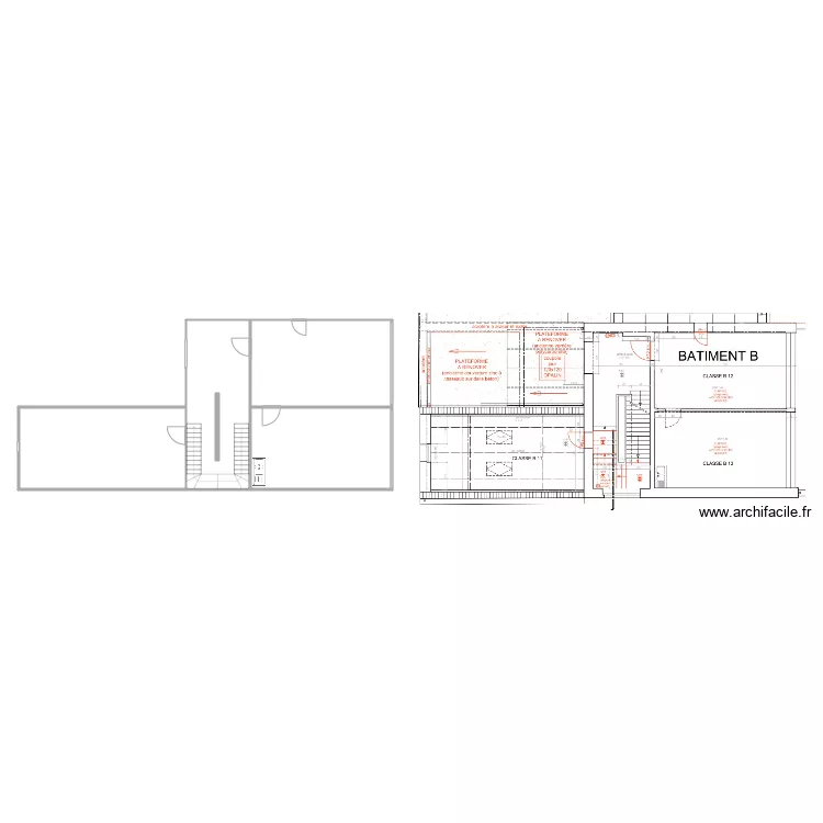 les trieux site bis +1 bat b . Plan de 0 pièce et 0 m2