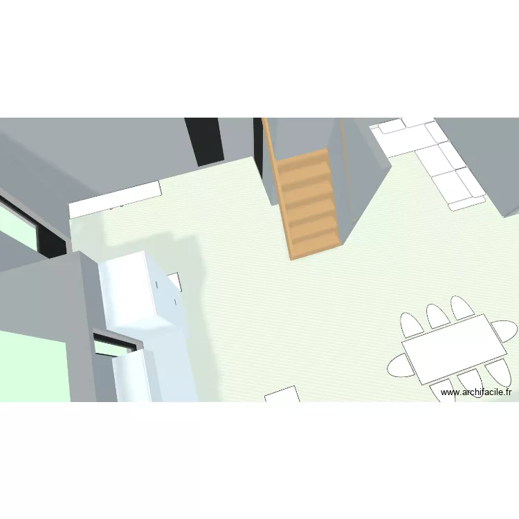 RDC am&eacute;nag&eacute;. Plan de 5  et 89 m²