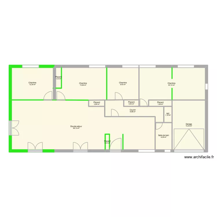 maison existante. Plan de 14 et 144 m² maison existante. Plan de 14 et 144 m²
