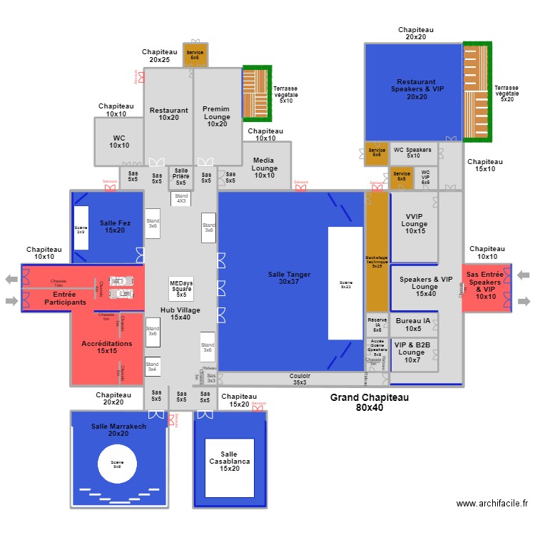 MEDays 2024 V23 Optimisé. Plan de 27 pièces et 5383 m2