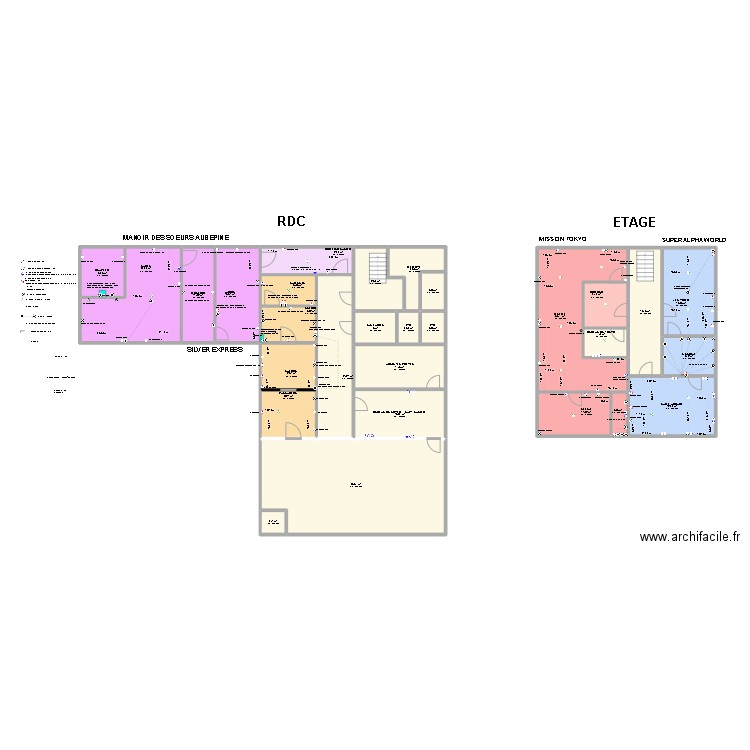 AIX V2 avec cotes. Plan de 29 pièces et 375 m2