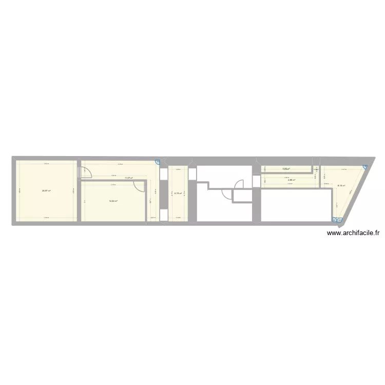 plan modifi&eacute;. Plan de 12  et 136 m²