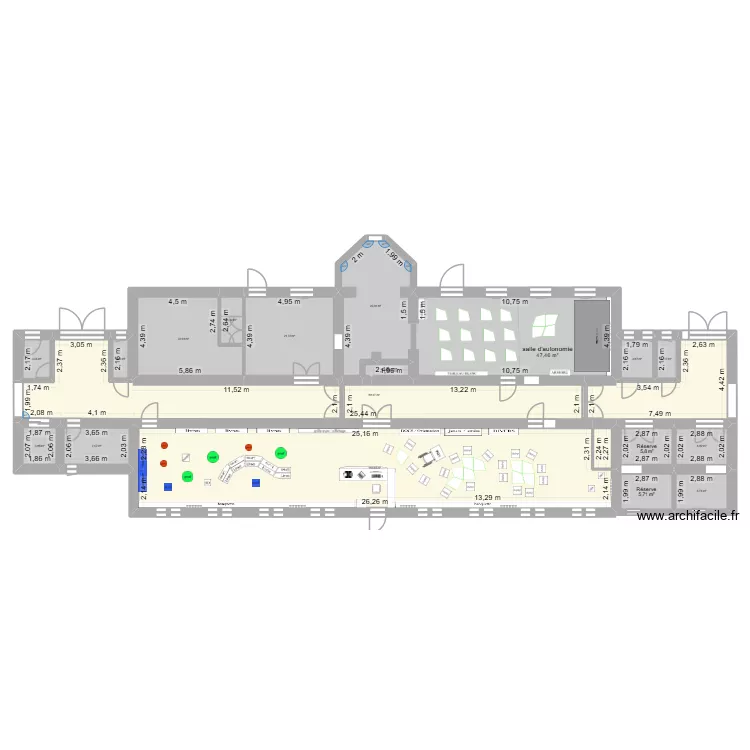 CCC N0 apr&egrave;s travaux v4. Plan de 18  et 369 m²