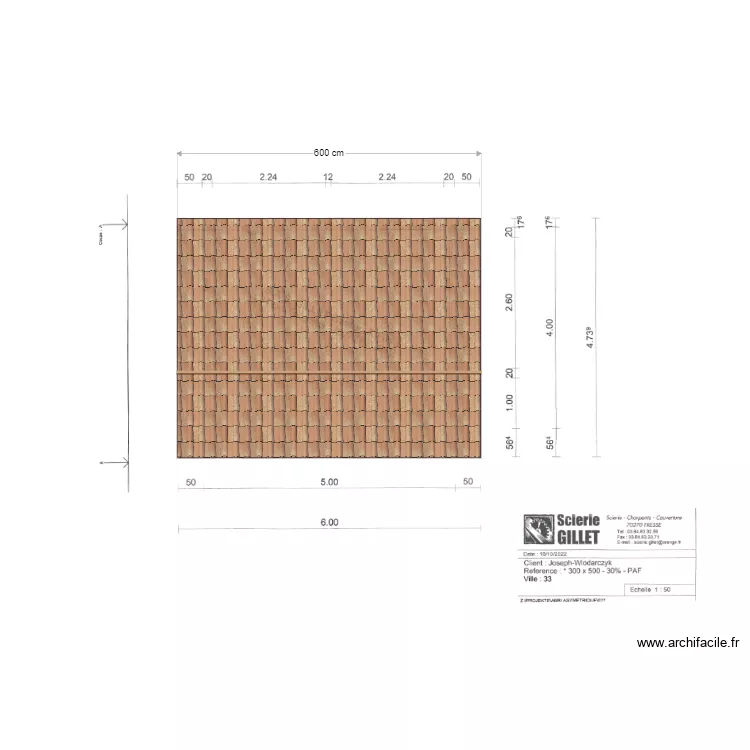 DP CARPORT JOSEPH AC84 TOITURE. Plan de DP CARPORT JOSEPH AC84 TOITURE. Plan de