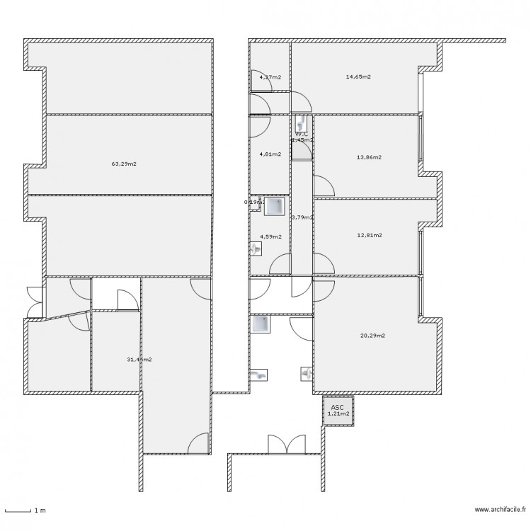 chambre 30 et 29. Plan de 0 pièce et 0 m2