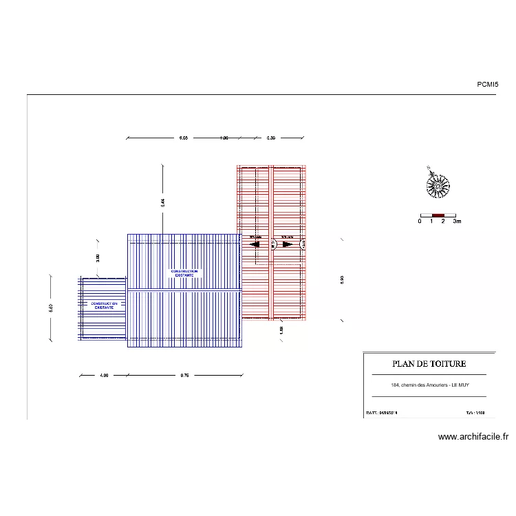 Plan de toiture PCMI5. Plan de 