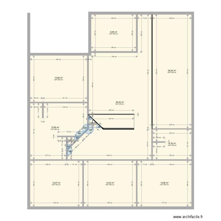 Favieres ETAGE. Plan de 0 pièce et 0 m2