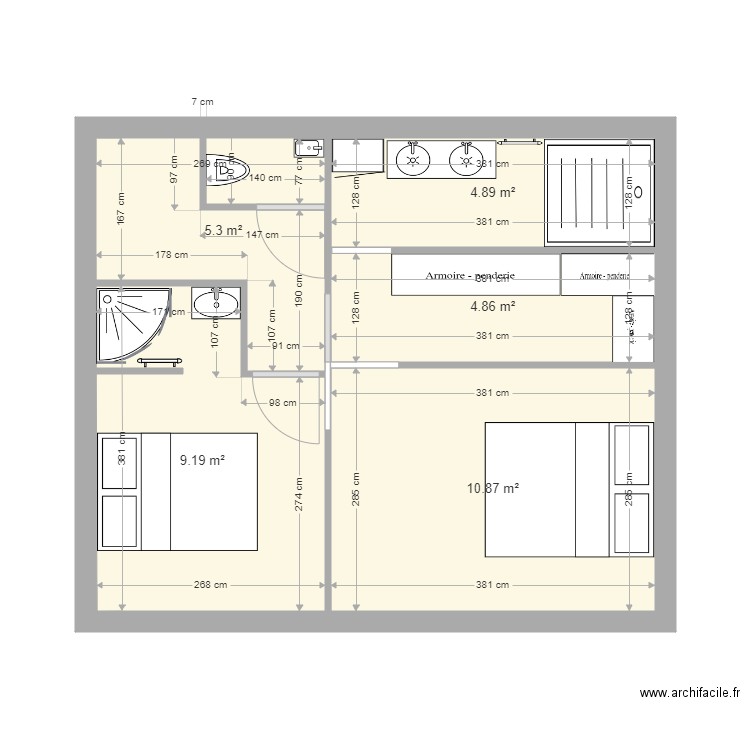 chambre. Plan de 0 pièce et 0 m2