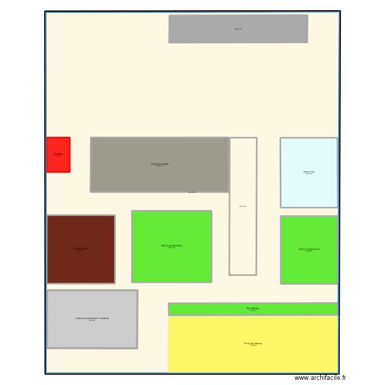 Terrain Madeleine 2. Plan de 12 pièces et 1215 m2
