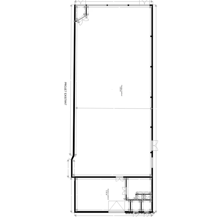 restaurant augny projet existant. Plan de 