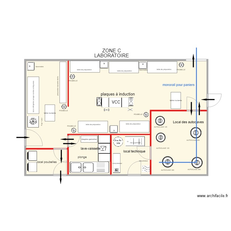 LABORATOIRE   aménagement ZONE C rev 23 oct 18. Plan de 0 pièce et 0 m2