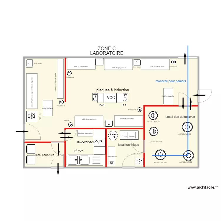 LABORATOIRE aménagement ZONE C rev 23 oct 18. Plan de LABORATOIRE aménagement ZONE C rev 23 oct 18. Plan de