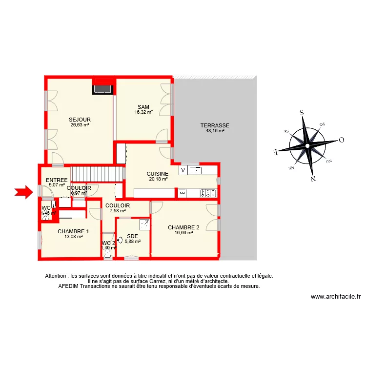 BI 8871 RDC . Plan de 