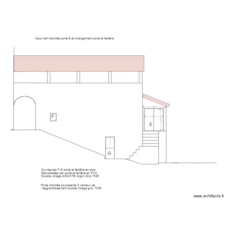 RIBES FACADE OUEST. Plan de 14 pièces et 25 m2