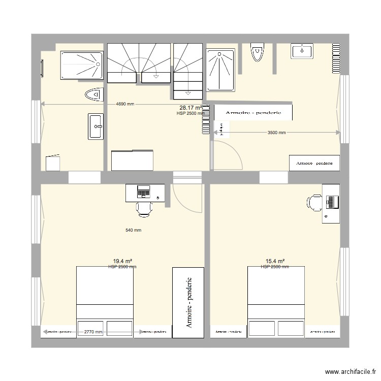 102 Etage 1 . Plan de 0 pièce et 0 m2