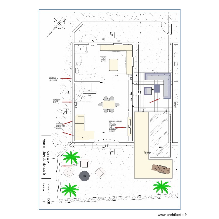 VILLA 2. Plan de 0 pièce et 0 m2