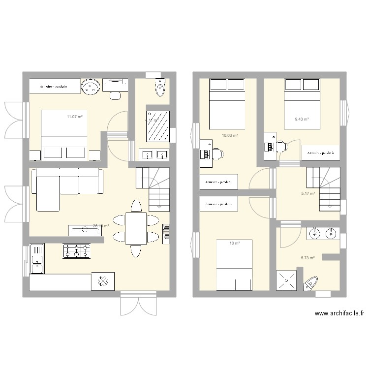 Plan Maison individuelle à Louer. Plan de 0 pièce et 0 m2