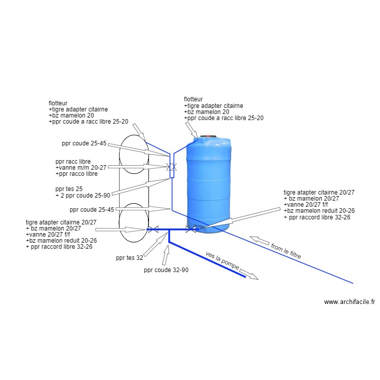 citairne installation. Plan de 0 pièce et 0 m2