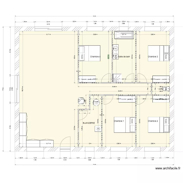 MAISON 13. Plan de 