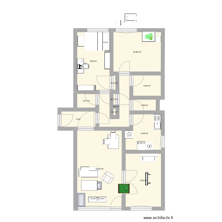 Appart test . Plan de 0 pièce et 0 m2