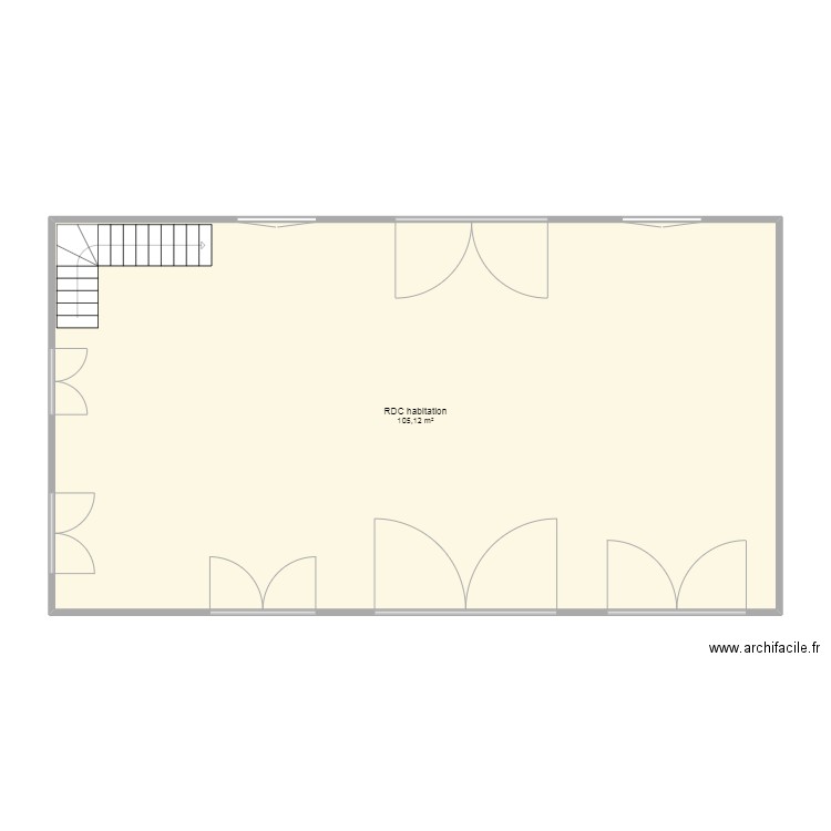 RDC Habitation. Plan de 0 pièce et 0 m2