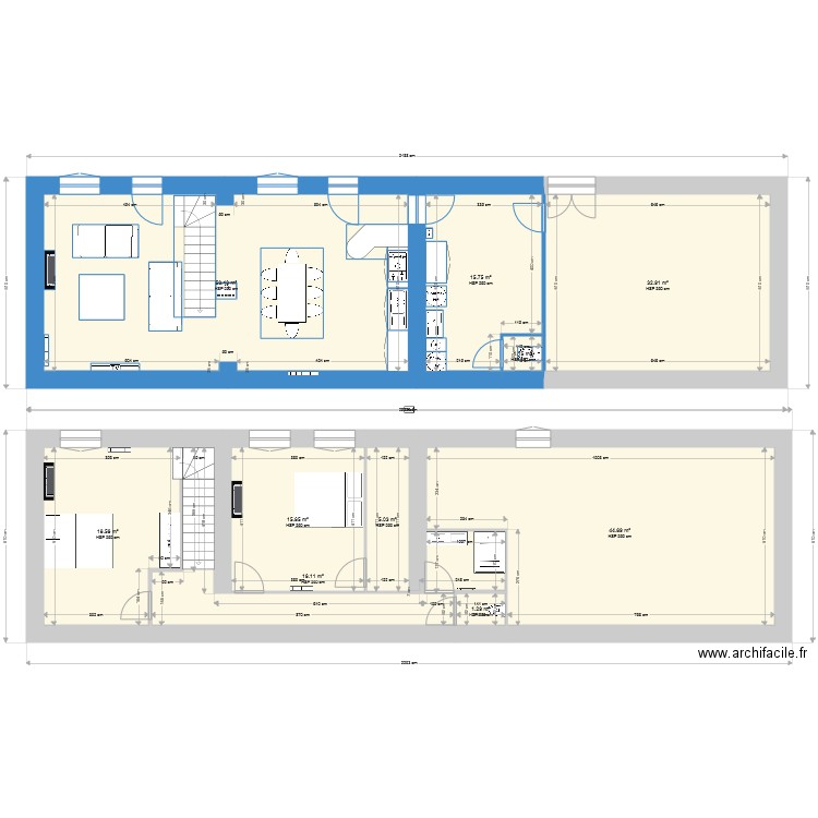 Longère GUYNEMER Rez de Chaussée. Plan de 0 pièce et 0 m2