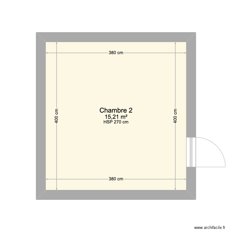 Chambre 2  Walcourt . Plan de 1 pièce et 15 m2