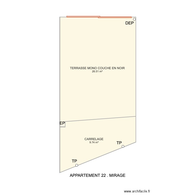 MIRAGE PLAZZa   appt  n  22  sunset immo. Plan de 0 pièce et 0 m2