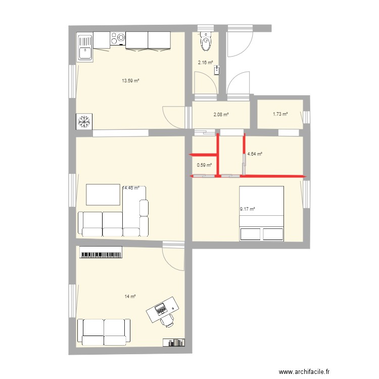 Appartement Charmes. Plan de 0 pièce et 0 m2