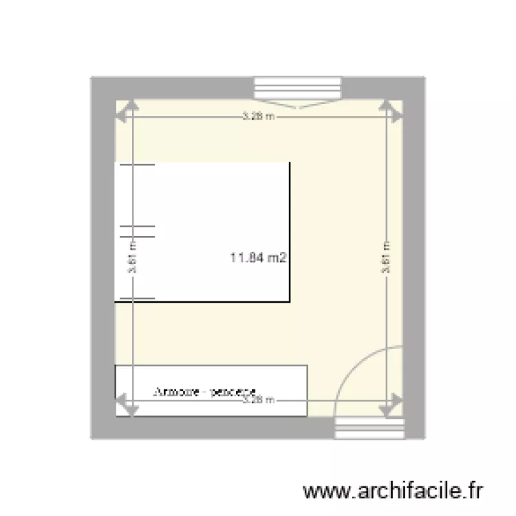 Chambre parents. Plan de Chambre parents. Plan de