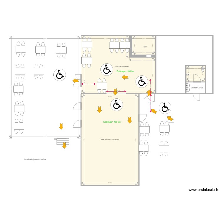 KOAWA COLPORTEUR Restaurant. Plan de 0 pièce et 0 m2