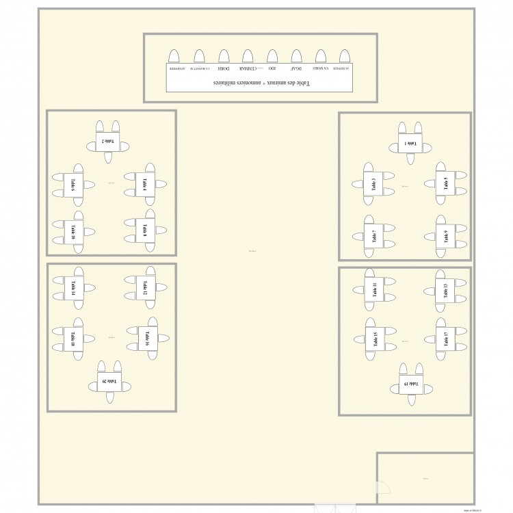 Reception CEMMAR. Plan de 7 pièces et -207 m2